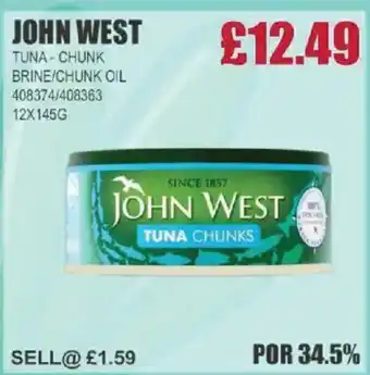 Bestway JOHN WEST Tuna-chunk brine/chunk oil offer
