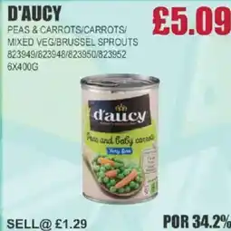 Bestway D'AUCY Peas & carrots/carrots/ mixed veg/brussel sprouts offer