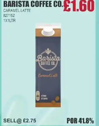 Bestway BARISTA COFFEE CO. Caramel latte offer