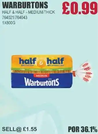 Bestway WARBURTONS Half & half - medium/thick offer