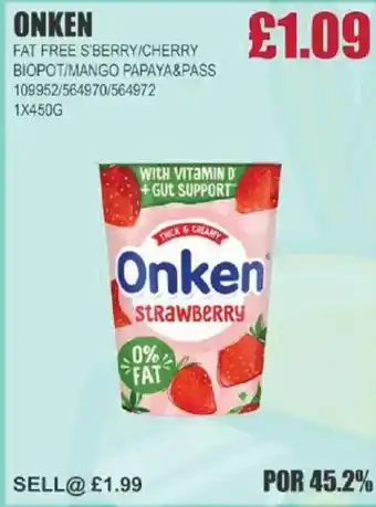Bestway ONKEN Fat free s'berry/cherry biopot/mango papaya&pass offer