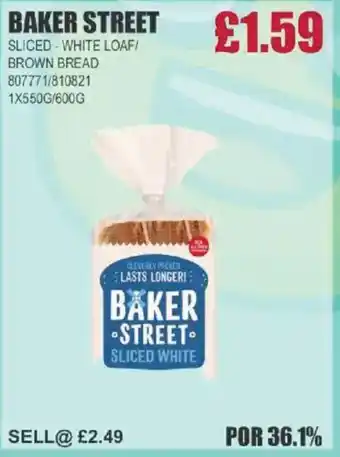 Bestway BAKER STREET Sliced-white loaf/ brown bread offer