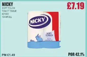 Bestway NICKY Soft touch toilet tissue offer