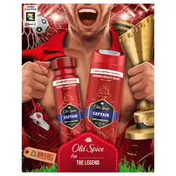 Asda Old Spice Captain Footballer Gift Set With Deodorant Spray And Shower Gel offer