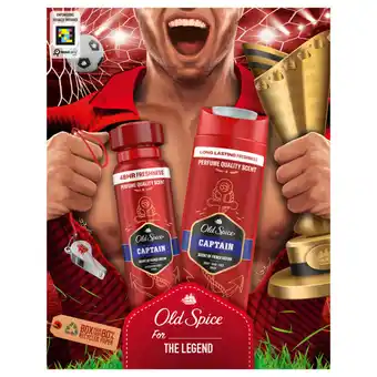 Asda Old Spice Captain Footballer Gift Set With Deodorant Spray And Shower Gel offer