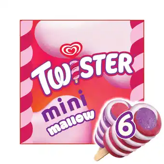 Asda Wall's Twister Ice Lollies Mini Mallow 6x 50 ml offer