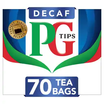 Iceland PG Tips 70 Decaf Tea Bags 203g offer