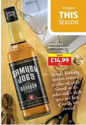 Aldi Samuel Joe's Bourbon Whiskey offer