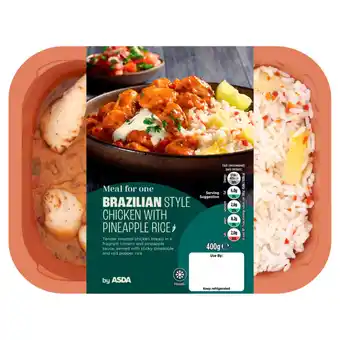 Asda ASDA Meal for One Brazilian Style Chicken with Pineapple Rice 400g offer