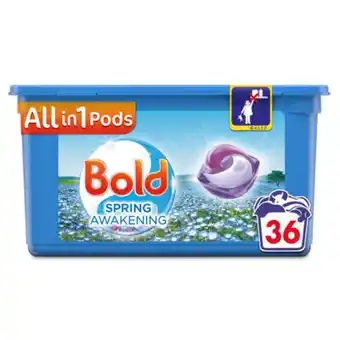 Asda Bold All-in-1 Pods Washing Liquid Capsules Spring Awakening 36 Washes offer