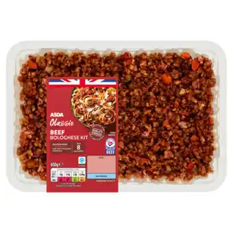 Asda ASDA Butcher's Selection British Beef Bolognese Kit offer
