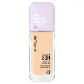 Asda Maybelline Super Stay up to 30H Lumi-Matte Foundation - 90 offer