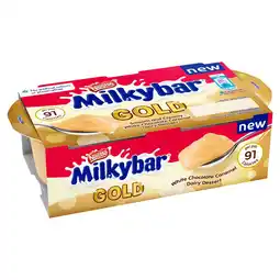 Iceland Milkybar Gold White Chocolate Caramel Dessert 2 x 65g offer