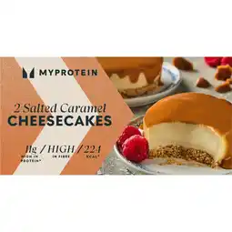 Iceland Myprotein 2 Salted Caramel Cheesecakes 190g offer