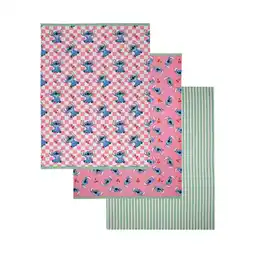 Asda George Home Stitch Pink Tea Towels offer