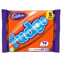 Morrisons Cadbury Fudge Chocolate Bar 5 Pack Multipack offer