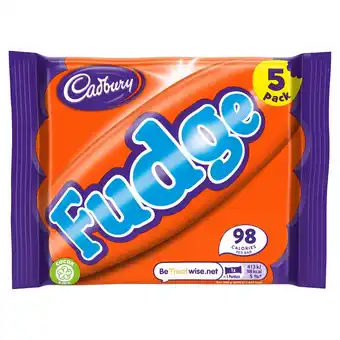 Morrisons Cadbury Fudge Chocolate Bar 5 Pack Multipack offer