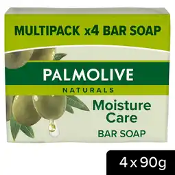 Morrisons Palmolive Naturals Moisture Care With Olive Soap Bar 4 Pack offer
