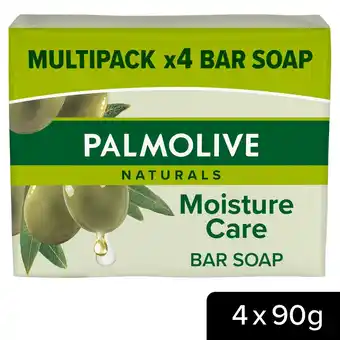 Morrisons Palmolive Naturals Moisture Care With Olive Soap Bar 4 Pack offer