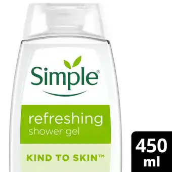 Morrisons Simple Shower Gel Refreshing 450ml offer