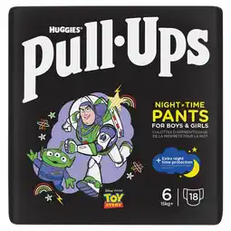 Morrisons Huggies Pull-Ups Unisex Night Time Training Nappy Pants, Size 6 offer