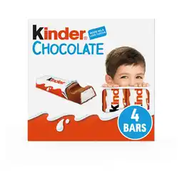 Morrisons Kinder Milk Chocolate Snack Bars 4 Pack offer