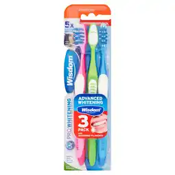 Morrisons Wisdom UV Pro Whitening Triple Pack Medium Toothbrushes offer