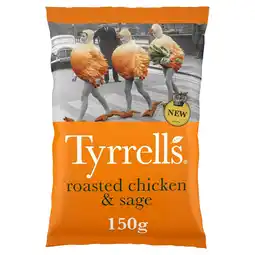 Morrisons Tyrrells Roasted Chicken & Sage Sharing Crisps 150g offer