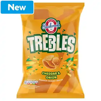 Morrisons Seabrook Trebles Cheddar & Onion 120g offer