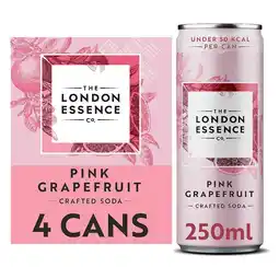 Morrisons London Essence Pink Grapefruit Soda 4x250ml offer