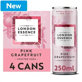 Morrisons London Essence Pink Grapefruit Soda 4x250ml offer