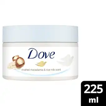 Morrisons Dove Shower Body Scrub Jar Macada offer