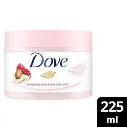 Morrisons Dove Shower Body Scrub Jar Pomegranate 225ml offer