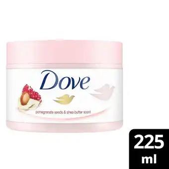 Morrisons Dove Shower Body Scrub Jar Pomegranate 225ml offer