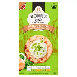 Morrisons Bonn's & Co Herb & Onion Flamed Baked Crackers 150g offer