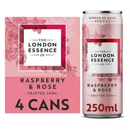 Morrisons London Essence Raspberry & Rose Soda 4x250ml offer