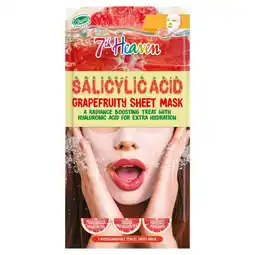 Morrisons 7th Heaven Grapefruit Salicylic Acid Sheet Mask offer