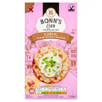 Morrisons Bonn's & Co Garlic Flamed Baked Crackers 150g offer