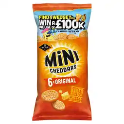 Tesco Jacob's Mini Cheddars Original Multipack Baked Snacks 6x23g offer