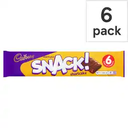 Tesco Cadbury Snack Shortcake Chocolate Biscuits 6 Pack Multipack 120g offer