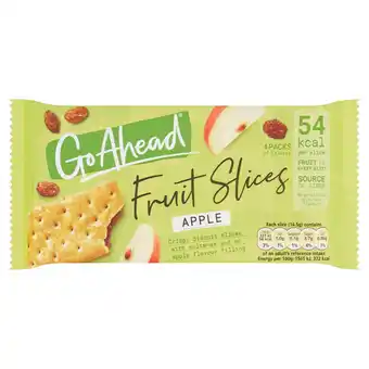 Tesco Go Ahead Apple Crispy Fruit Slices Snack Bars Multipack 4 x 43.6g offer