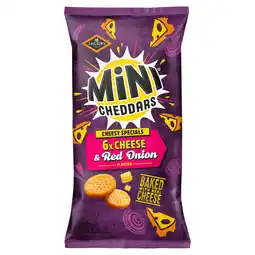 Tesco Jacob's Mini Cheddars Cheese & Red Onion Flavour 6 Pack 138g offer