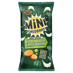 Tesco Jacob's Mini Cheddars Cream Cheese Garlic & Herb Flavour 6 Pack 138g offer