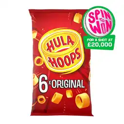 Tesco Kp Hula Hoops Original 6X24g offer
