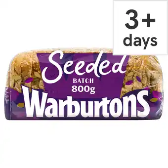 Tesco Warburtons Thick Sliced Seeded Batch Bread 800g offer