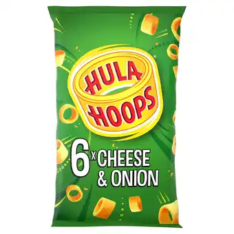 Tesco Kp Hula Hoops Cheese & Onion 6X24g offer