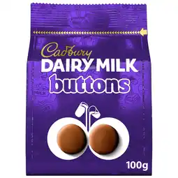 Tesco Cadbury Dairy Milk Chocolate Buttons Bag 100G offer
