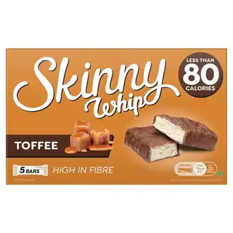 Tesco Skinny Whip Toffee Bars 5X20g offer