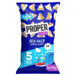 Tesco PROPERCHIPS SEA SALT 5x14G offer