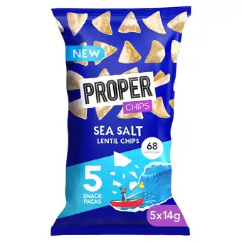 Tesco PROPERCHIPS SEA SALT 5x14G offer